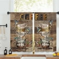thumbnail image 6 of Farmhouse Rustic Bible Kitchen Curtains 27.5W x 39L Inch Country Vintage Christian Coffee Inspirational Motivational Wooden Rod Pocket Short Small Window Treatment Drapes Decor 2 Panels, 6 of 6