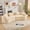 Beige, variant on Yellow Curved Compressed Sofa, Creative Nordic-style Design for Living Room, Comfortable, Soft and Suitable for Multiple Scenarios