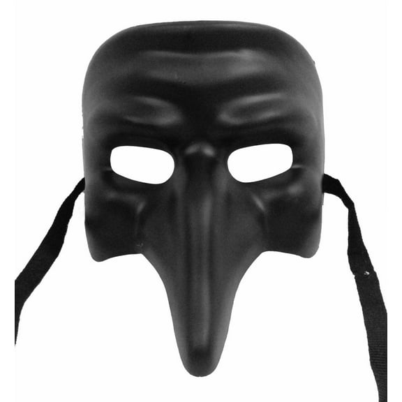 BLACK LONG NOSE MASK - Masquerade Masks - VENETIAN