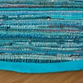 thumbnail image 4 of SAFAVIEH Rag Robynne Striped Cotton Area Rug, Blue/Multi, 6' x 6' Round, 4 of 11