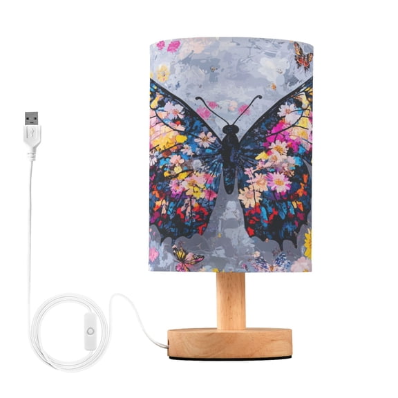 BZSMCE Lamp Modern Ffyy3_a_butterfly_is_surrounded_by_flowers_colorful_and_beautif_88195392-6736-475b-a192-a5f797f4f113 Creative Patter Night Light