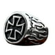 thumbnail image 1 of Qarigey Anillo de acero de titanio ligero estilo Retro religión anillos de dedo negro Color sólido impermeable tamaño pequeño joyería hombres regalo Ropa, zapatos y accesorios Miscelánea Talla 9 Qarigey AP014442-03, 1 of 6