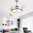 thumbnail image 6 of EASYG 42'' Modern Retractable Ceiling Fans with Smart Bluetooth Music Player Chandelier 3 Colors Invisible Blades with Remote Control, 6 of 10