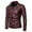 1Red, variant on Jacket For Mens Male Stand Up Collar Leather Jacket Lightweight Leather Motorcycle Jacket