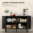 thumbnail image 6 of MARNUR Sideboard Buffet Cabinet 55" Storage Cabinet with 2 Sliding Tambour Doors, Adjustable Shelves for Kitchen Office Bedroom Hallway Entryway, Black, 6 of 9