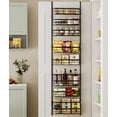 thumbnail image 2 of 8-Tier Adjustable Over the Door Pantry Organizer with 2 Sets Hooks Fits Most Doors, Hanging Spice Rack for Pantry Door Organizer And Storage, Black, 2 of 12