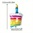thumbnail image 1 of 1pc, Large 40in Birthday Candle Cake Balloon - Perfect for Birthday Parties, Cake Decorations, and Outdoor Events, 1 of 4