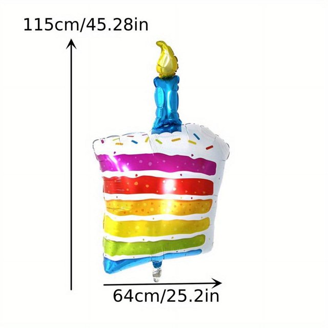 1pc, Large 40in Birthday Candle Cake Balloon - Perfect for Birthday Parties, Cake Decorations, and Outdoor Events
