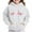 White, variant on Thetops Little Girls 5T Black Baseball Hoodie - Heartbeat Graphic, Quick-Dry Pullover with Kangaroo Pocket, Machine-Washable