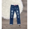 thumbnail image 2 of Pink Latte Distressed Stretch Jeans, 2 of 2