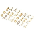 thumbnail image 3 of 24 pares de elegantes pendientes de perla, de aleación, dorados., 3 of 8