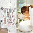 thumbnail image 7 of Yayeee 2 Pack Hand Towels for Bathroom 100% Cotton 16" x 28" Kitchen Towel, Beige Nordic Christmas House, 7 of 7