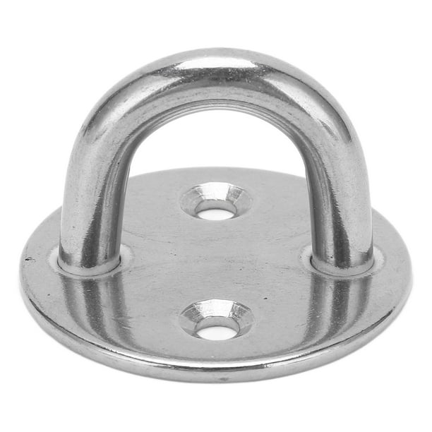 Placa de ojo de almohadilla, gancho en U, redondo, de acero inoxidable, resistente, resistente al óxido, para puerta, barco, hamaca, hogar, 8MM