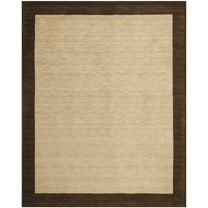 Safavieh Himalaya Cenric Solid Wool Area Rug, Beige/Dark Brown, 3' x 5'
