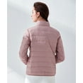 thumbnail image 5 of Wenseny Women’s Casual Zipper Lightweight Down Puffer Coat Mock Neck Jacket Pink XL, 5 of 7