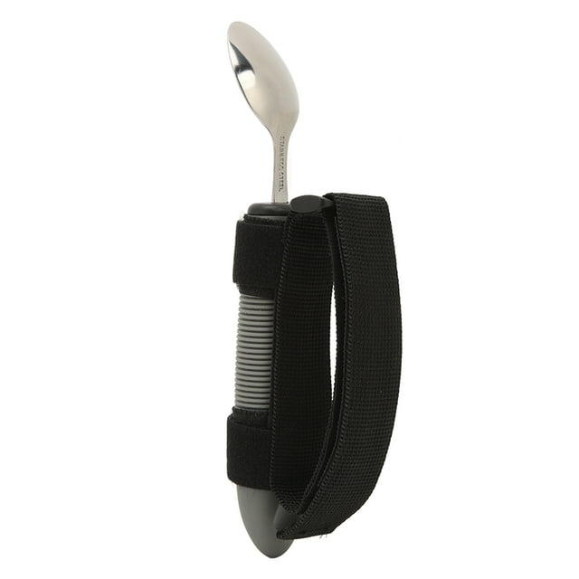 Utensilios de ayuda para comer, cuchara para ayudar a comer, cuchara de acero inoxidable para ayudar a comer, vajilla adaptable para comer, mejore su experiencia