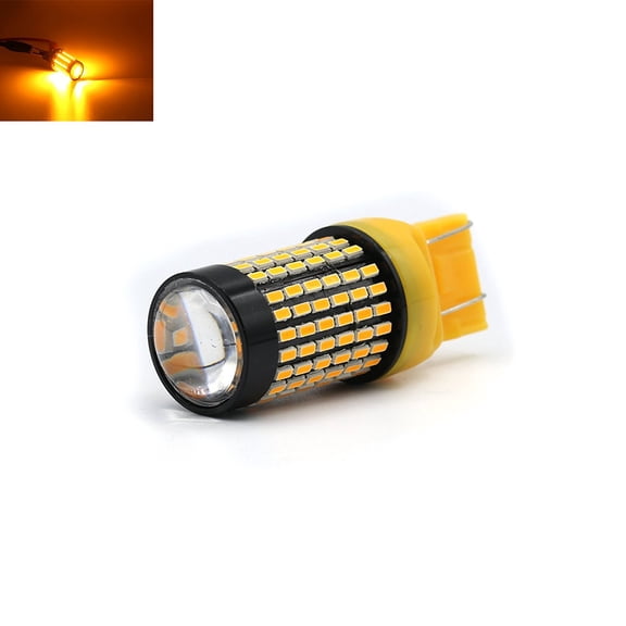 7443 Amber Yellow 50W High Power 3014 Chip LED Projector Turn Signal/Parking Light Bulbs (7443, Yellow)