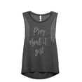 thumbnail image 1 of Pray About It Girl Women's Fashion Sleeveless Muscle Workout Yoga Tank Top Charcoal Grey X-Large, 1 of 3