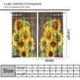 thumbnail image 2 of Sunflower Blackout Curtains Rustic Retro Farm Wooden Farmhouse Barn Door Floral Art Printed Window Drapes for Bedroom Living Room Kitchen Decor W42xL84in 2 Panels, 2 of 5