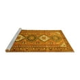 thumbnail image 2 of Ahgly Company Machine Washable Indoor Round Persian Yellow Traditional Area Rugs, 3' Round, 2 of 4