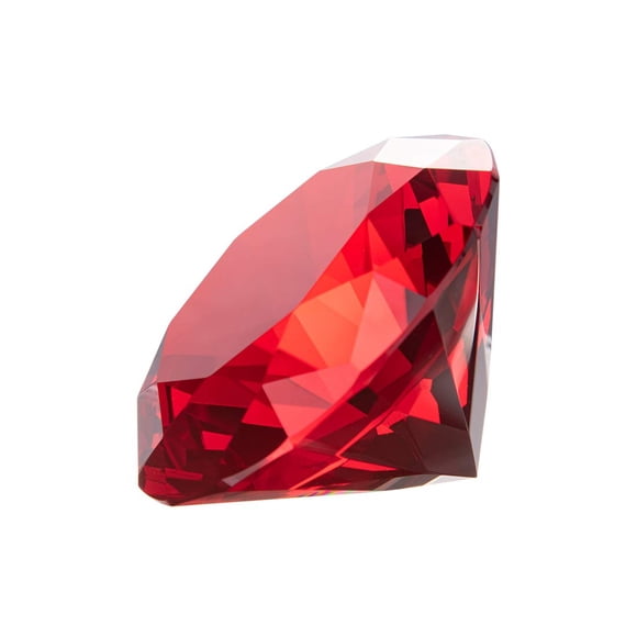 Pisapapeles Longwin con forma de diamante de cristal, 10 cm, color rojo, decoración del hogar