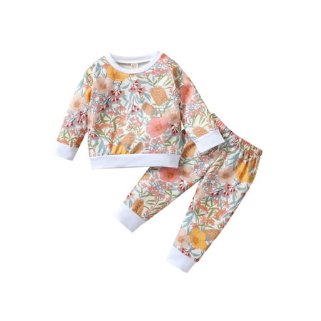 

Fullvigor Baby Boy Dinosaur Print Sweatshirt Pullover Top Jogger Pants Two-piece Tracksuit