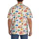 thumbnail image 3 of Balery Cartoon Transportation Camisa Casual de Manga Corta con Botones para Hombre, Texturizada, Estilo Cubano, para Playa, Verano-Small, 3 of 5