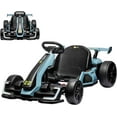 thumbnail image 3 of Historyli Kart eléctrico de 24 V,potente kart de drifting,asiento ajustable,velocidad de 13 km/h,luces LED,juguete para exteriores para niños de 6 a 15 años,color azul., 3 of 6