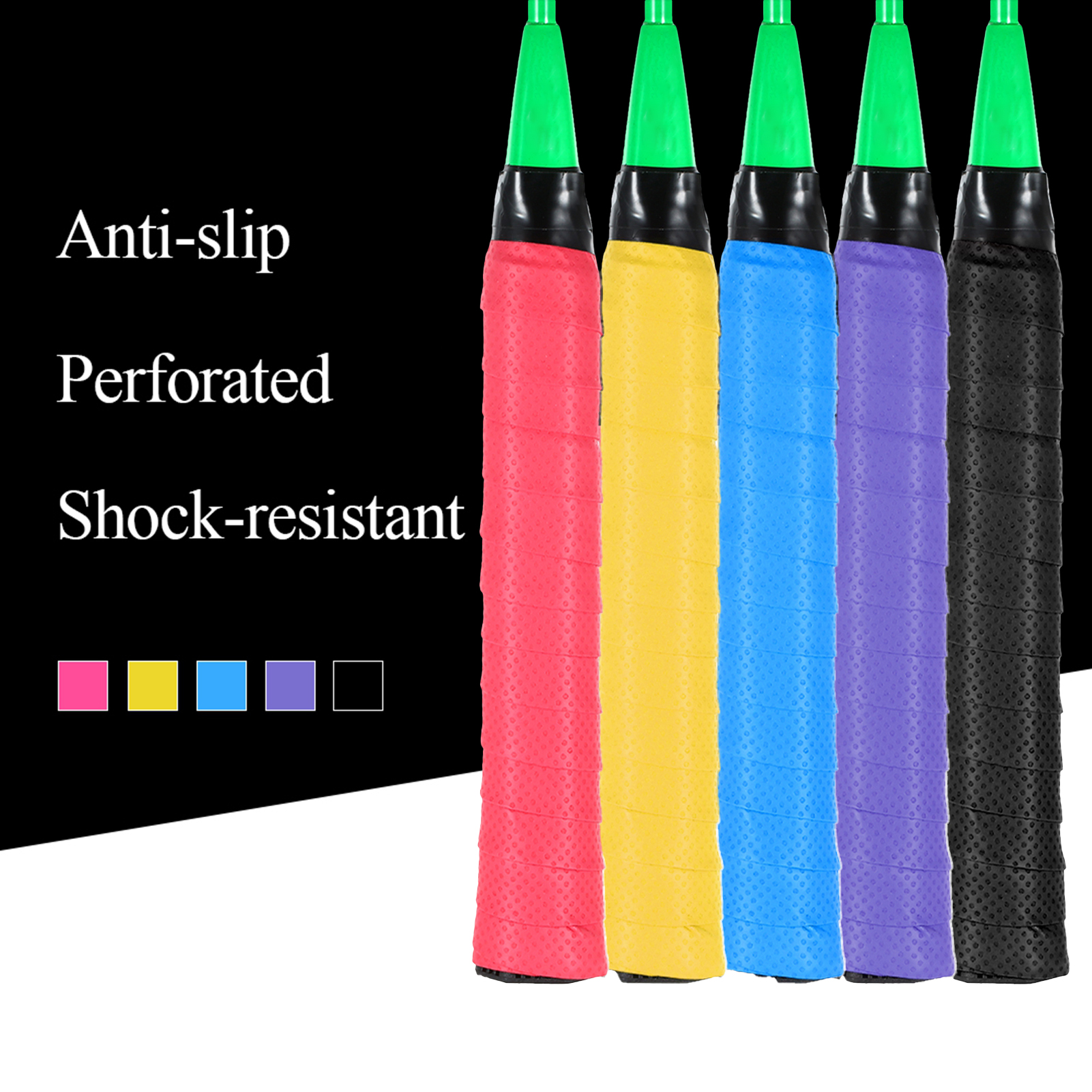 Racket Overgrip Tennis 60pcs Tennis Racket Overgrips Anti-skid Sweat Tape Wraps Badminton Racquet Over Grip Fishing Rod Sweat Band Grip