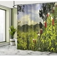 thumbnail image 7 of SPXUBZ Forest Rural Scenery Costa Rica Shower Curtain Polyester with Hooks Waterproof Washable 72x72 inch, 7 of 7