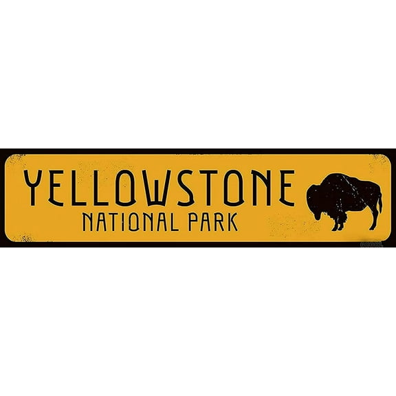 Yellowstone Metal Tin Indicator Sign Retro Art Poster Decoration Game Room Metal Street Sign, Plaque Living Room Bedroom Home Decor
