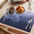thumbnail image 3 of Fogged Mist Forest Placemats Set of 12 Botanical Pines Peaks Zen Minimalist Place Mats Indoor Wipeable Table Mats Washable Cloth Dining Table Placemats for Kitchen Holiday Party Home Decor 13x19 Inch, 3 of 9