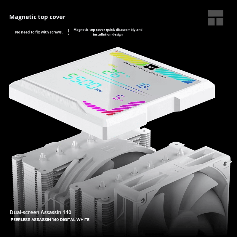 Thermalright Peerless Assassin 140 Digital WHITE CPU Air Cooler,Air Cooler Radiator,Fit AMD:AM5IAM4 INTEL:LGA:1851/1700/115X/1200/2011  SQUARE/2066