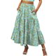 thumbnail image 1 of Txlixc Falda de verano para mujer Boho cintura elástica plisada línea A fluida falda larga de playa con bolsillos Txlixc  Moda, 1 of 7