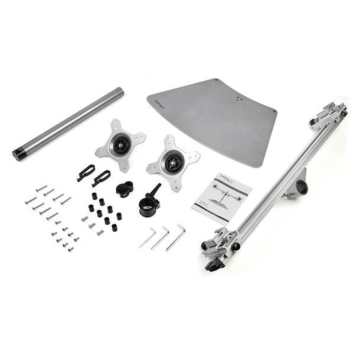 DUAL MNTR STAND HORIZONTAL FOR UP TO 24IN MNTR SILVER