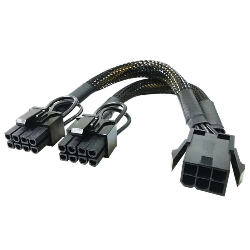 6Pin PCI-E 2x8Pin(6+2) GPU Cable for BTC Miner Motherboard PC Splitter - Walmart.com
