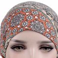 thumbnail image 6 of Cheers.US Headwear Headband Neck Gaiter Chemo Cap Hair Loss Beanie Nightcap Head Scarf Fashion Print Stretchy Headdress Dome No Brim Turban Hat for Spa, 6 of 7