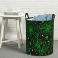 thumbnail image 6 of Fuzoiu Green Bright Web with Spiders Print Circular Hamper,Laundry Basket with Handle,Collapsible Laundry,Dirty Clothes Storage Basket,for Bedroom Bathroom Dorm Living Room-Medium, 6 of 6