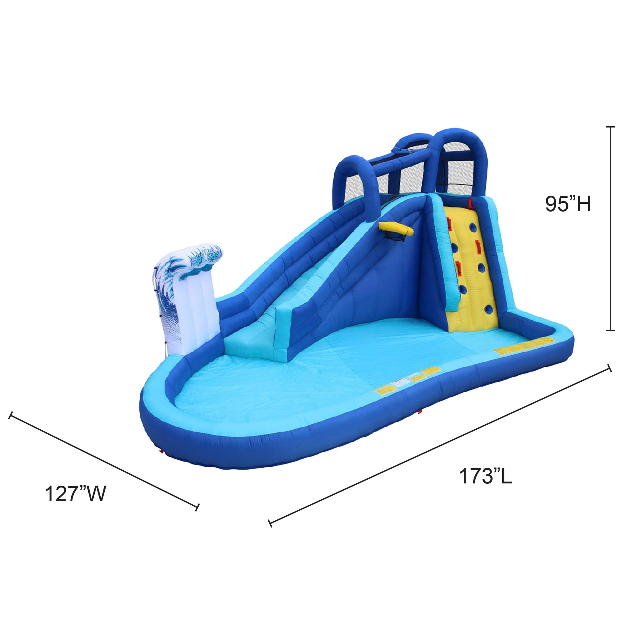 2021 AEOR 15 Feet Tall Inflatable Surf Pipeline Waterslide , Large