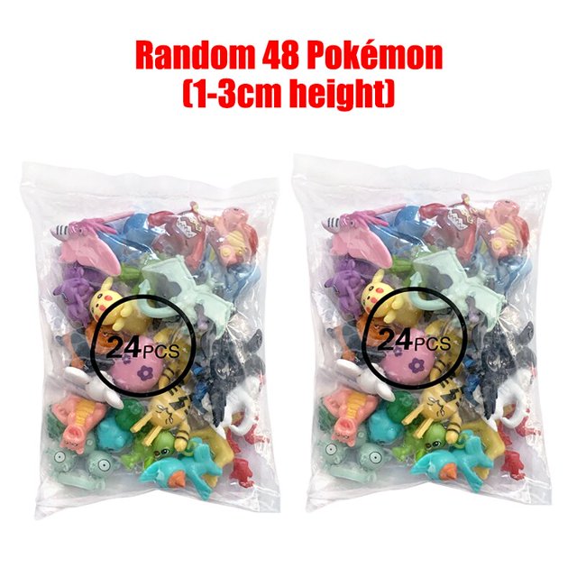 Figuras de Pokémon Pikachu, 1-3 CM, Mini monstruo de bolsillo 144, caja de plástico, modelo de juguetes, muñecas de colección de Anime, regalos de cumpleaños