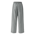 thumbnail image 5 of Girls Cotton Linen Pants for Girls Wide Leg Drawstring Pant Casual Summer Beach Sweatpants Palazzo Flowy Boho Dress Trousers, 5 of 8