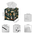 thumbnail image 3 of FUIALDOLG Waterproof Tissue Box Cover Square, Sunflower Owl Books PU Leather Tissue Box Holders ,Facial Paper Organizer Dispenser for Bathroom, Car, Office, 3 of 7