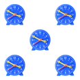 thumbnail image 2 of ZLight Educational Clock Learning Time Cognition Kindergarten Teaching Intelligence Development Activities Toys Birthday Blue 5Set, 2 of 6