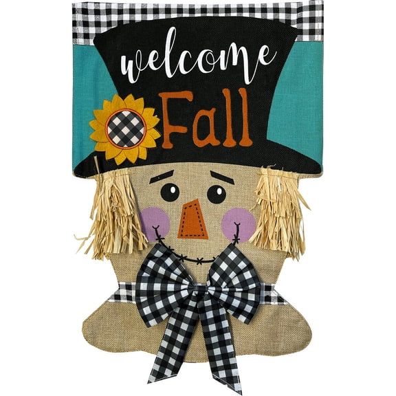 Briarwood Lane Garden Flag 12x18 For Outdoor Welcome Fall Scarecrow Burlap For Fall Garden Flag Flags For Outside