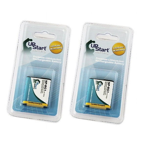 2x Pack - UpStart Battery Sony Cyber-shot DSC-HX30V Battery - Replacement for Sony NP-BG1 Digital Camera Battery (1200mAh, 3.7V Lithium-Ion)