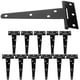 thumbnail image 4 of 12pcs T-Strap Bisagra del obturador Cobertizo Correas de granero Puerta Bisagras de puerta duraderas para el hogar, 4 of 5