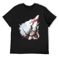 thumbnail image 3 of Knights Templar Glam Men's Cotton Short Sleeve HD Print Tee for Casual T-Shirt Crew Neck Top Black 3XL, 3 of 7