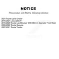 thumbnail image 2 of Transit Auto Front Wheel Bearing Coated Drilled Slotted Disc Brake Rotors and Semi-Metallic Pads Kit for Car Toyota Tundra Sequoia Lexus LX570 Land Cruiser KBB-106062, 2 of 11