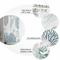 thumbnail image 5 of Small Stall Shower Curtain 36x78 Inch Narrow Half Size Blue Coastal Bath Curtains Bathroom Decor Teal Coral Jellyfish Nautical Waterproof Fabric Shower Curtain Set with Hooks 36 Inch, 5 of 6