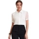 thumbnail image 1 of Camisa con botones para mujer, blusa de trabajo transparente de manga corta con cuello de punto blanco S, 1 of 6